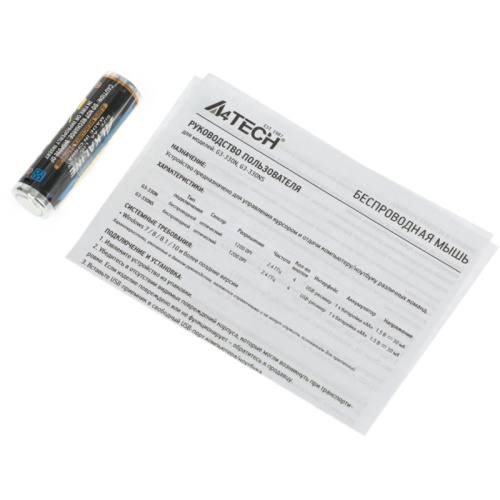 G3-330NS Мышь A4Tech G3-330NS черный оптическая 1200dpi silent беспров. USB 3but фото 19