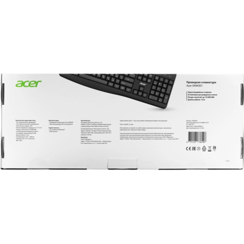 ZL.KBDCC.01A Клавиатура Acer OKW301 черный USB Multimedia для ноутбука (ZL.KBDCC.01A) фото 3 ZL.KBDCC.01A Клавиатура Acer OKW301 черный USB Multimedia для ноутбука (ZL.KBDCC.01A) фото 3