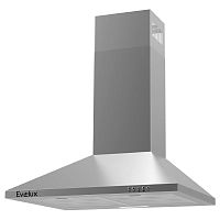 Favorite60X Купольная вытяжка Evelux, 60 см, 3 скорости, производительность 750 м3/ч, кнопочное управление, цвет нержавеющая сталь