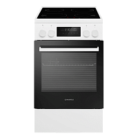 MIC511W01TD Плита электрическая MAUNFELD/ Электрическая индукционная плита, 50 см, варочная поверхность индукция, духовка электро, 11 режимов, 59 л, цвет белый