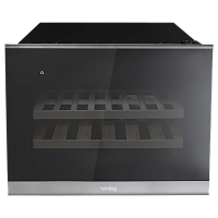 Винный шкаф KORTING/ Винный шкаф KORTING, ВхШхГ 455х590х563, встраиваемый, объем 62л, сенсорное управление, 28 бутылок, 1 температурная зона, 2 деревянные полки, вентилятор для равномерного распределения температуры, энергоэффективность А, уровень шума 40