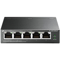 TL-SG1005LP Коммутатор/ 5-port Gigabit unmanaged switch with 4 PoE + ports, metal case, desktop installation, PoE budget-40W