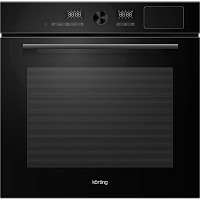 OKB1650GNSteam Электрический духовой шкаф KORTING/ Электрический духовой шкаф KORTING, 60 см, функция пара, объем 72 л, сенсорное управление, LED дипсплей, 13 режимов, 28 автоматических режимов, телескопические направляющие (1 уровень), электронный таймер