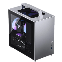 T8PLUSSilver Корпус без блока питания/ Case JONSBO T8 PLUS, Mini-Tower, TG, 1x140mm, 1xUSB-A 3.2 + 1xUSB-C 3.2, mITX Silver