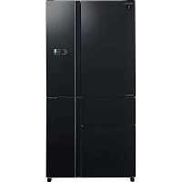 SJWX99ABK Холодильник Sharp/ Отдельностоящий 5-и дверный холодильник,1850*908*796мм,черное стекло без рамок,Full No Frost,Plasmacluster Ion, invertor,пр-во Тайланд