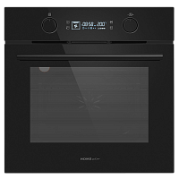 OEM606BK2 Шкаф духовой электрический HOMSair/ электрический, встраиваемый, комбинированное управление, 60 л., конвекция, гриль, 3 стекла, черный, переключатели черные