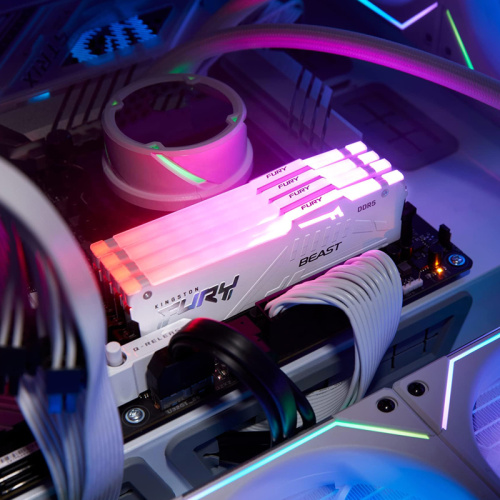 KF560C36BWEA-32 Память оперативная/ Kingston 32GB 6000MT/s DDR5 CL36 DIMM FURY Beast White RGB EXPO фото 7