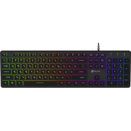 1061617 Клавиатура Oklick 550ML черный USB slim Multimedia LED (1061617)