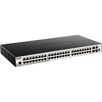 DGS-1510-52X/A2A Коммутатор/ DGS-1510-52X SmartPro L2+ Stackable Switch 48x1000Base-T, 4x10GBase-X SFP+, CLI, RJ45 Console