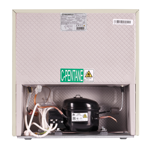 MFF50RBG Холодильник/ Компактный холодильник MAUNFELD, ВхШхГ 495х470х445 мм, 50 л, цвет бежевый, ретро стиль фото 6