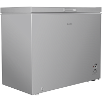 MFL200GR Морозильный ларь MAUNFELD/ Отдельностоящий однокамерный морозильный ларь с системой разморозки DeFrost , Габариты (ШхГхВ), мм: 980x560x825, объем 197л, 12кг/24ч, энергоэффективность A+, стандартный компрессор, механическое управление, цвет серый