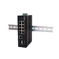 SW-60812/I Коммутатор/ OSNOVO Промышленный PoE коммутатор на 11 портов, 6 *10/100Base-T с PoE (до 30W), 2 *10/100Base-T с PoE (до 60W), 1*10/100/1000Base-T, 2 порта SFP (1000Base-X), суммарно PoE до 300W