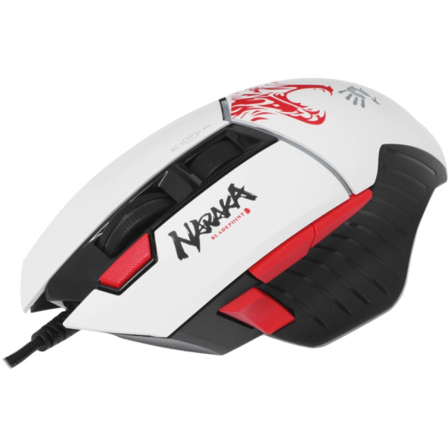 W95MAXNARAKA Мышь A4Tech Bloody W95 Max Naraka белый/рисунок оптическая 12000dpi USB 6but фото 6 W95MAXNARAKA Мышь A4Tech Bloody W95 Max Naraka белый/рисунок оптическая 12000dpi USB 6but фото 6
