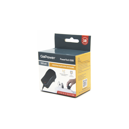 00-00015334 Блок питания GoPower PowerTech 500 универсальн. импульсный (1/100) фото 3 00-00015334 Блок питания GoPower PowerTech 500 универсальн. импульсный (1/100) фото 3