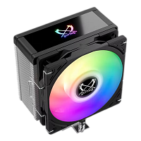 SCKTT-4000AR Кулер для процессора/ CPU Cooler Scythe Kotetsu Mark 4 ARGB (150W, 4-pin PWM, 155mm, Al/Cu, 4x6mm, ARGB, 1x120mm, 60.29CFM, 26.88dBA, 2000RPM, S: 1851/1700/1200/115X, AM5/AM4, silver, black)