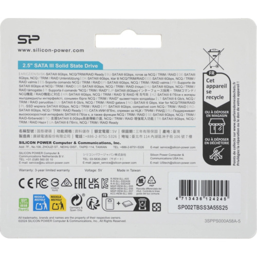 SP002TBSS3A55S25 Твердотельный накопитель Silicon Power SATA-III 2TB SP002TBSS3A55S25 Ace A55 2.5" [SP002TBSS3A55S25] фото 5