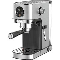 KCM1001EX Кофеварка KORTING/ Кофеварка KORTING, рожковая, отдельностоящая, давление 20 бар, сенсорное управление, объем резервуара для воды 1.2 л, защита от перегрева, таймер, подогрев чашек, вспениватель молока, цвет нержавеющая сталь