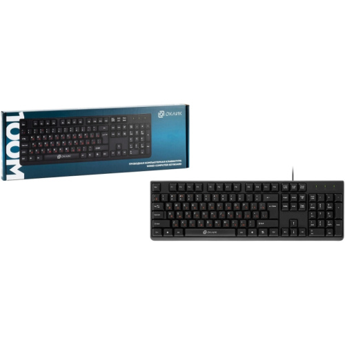 654570 Клавиатура Oklick 100M HW3 черный USB (654570) фото 2 654570 Клавиатура Oklick 100M HW3 черный USB (654570) фото 2