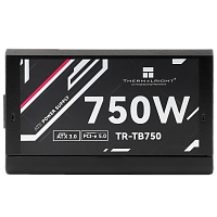 TR-TB750 Блок питания 750W/ Power Supply Thermalright, 750W 80+ Bronze (ATX, 3.0, PCIe 5.0, Full modular, 1x24(20+4)pin, 2xCPU 8(4+4)pin, 4xPCIe*2 8(6+2)pin, 3xSATA3, 1x12+4pin (12VHPWR PCIe 5.0 12+4pin 600mm), 3xMOLEX4pin, Active, 120x120mm, 150x140x86mm