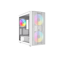 S30-WHMPA3X1-GL Корпус ПК без блока питания/ Case SAMA S30 White, Midi-Tower, TG, 2x140mm + 1x120mm ARGB, 1xUSB 3.0 + 1xUSB 3.1 Type-C, mATX, mITX White