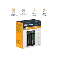 00-00015360 З/У для аккумуляторов GoPower LiCharger 4 Ni-MH/Ni-Cd/Li-ion/IMR 2 слота (1/100)