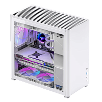 D40White Корпус без блока питания/ Case JONSBO D40, Midi-Tower, TG, no fan, 1xUSB-A 3.2 + 1xUSB-C 3.2, ATX, mATX, White
