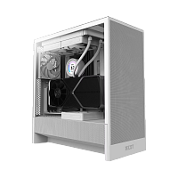CC-H52FW-01 Корпус ПК без блока питания/ Case NZXT H5 Flow (2024), Midi-Tower, TG, 1x120mm, 1xUSB-A 3.2 + 1xUSB-C 3.2, E-ATX, ATX, mATX, mITX White