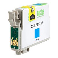 -/ Картридж струйный Cactus CS-EPT1282 T1282 голубой (7мл) для Epson Stylus S22/S125/SX420/SX425/Office