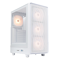 M510-TGWH-ARGB Корпус без блока питания/ Case HSPD M510, Mesh Mid Tower, White, TG, 0.5 SPCC, 4x120mm ARGB (Orbis F1) ATX, mATX, mITX 180/280/160mm 1x2.5", 1x3.5", 7xPCI 2xUSB-A 3.0 517x277x418mm
