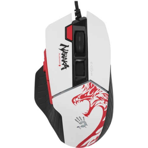 W95MAXNARAKA Мышь A4Tech Bloody W95 Max Naraka белый/рисунок оптическая 12000dpi USB 6but фото 4 W95MAXNARAKA Мышь A4Tech Bloody W95 Max Naraka белый/рисунок оптическая 12000dpi USB 6but фото 4