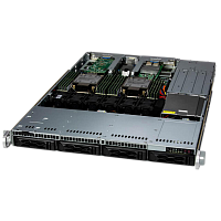 SYS-611C-TN4R(bundle4) Серверная платформа/ SYS-611C-TN4R (bundle4): 1U / 2x LGA-4677 / 16x DDR5 RDIMM / 4x 2.5 NVMe*/SATA/SAS* / 1x SSD NVME 400GB, M.2 / 1x 2-ports GbE RJ45 Intel i350-AM2 / 2x 860W Power (4 SATA config, Fan+ Heatsink Upgrade, + TPM 2.0)