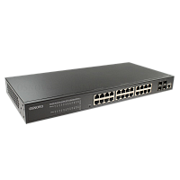 SW-24G4SF-L2 Коммутатор/ OSNOVO SW-24G4SF-L2 Управляемый L2+ коммутатор Gigabit Ethernet на 28 портов.Порты: 24 x GE (10/100/1000Base-T) + 4 x GE SFP (1000Base-X), Консольный порт; Уровень управления L2+ (Full managed); Поддержка Jumbo Frame 10K, IGMP Sno