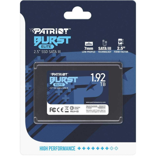 PBE192TS25SSDR Твердотельный накопитель Patriot SATA-III 1.92TB PBE192TS25SSDR Burst Elite 2.5" [PBE192TS25SSDR] фото 8