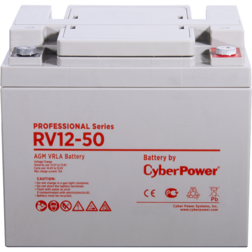 Аккумуляторная батарея PS CyberPower RV 12-50 / 12 В 50 Ач фото 2 Аккумуляторная батарея PS CyberPower RV 12-50 / 12 В 50 Ач фото 2