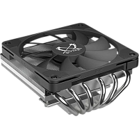 SCBSK-4000 Кулер для процессора/ CPU Cooler Scythe Big Shuriken 4 (200W, 4-pin PWM, 67mm, Al/Cu, 6x6mm, 1x120mm, 51.98CFM, 31.78dBA, 1900RPM, S: 1851/1700/1200/115X, AM5/AM4, silver, black)