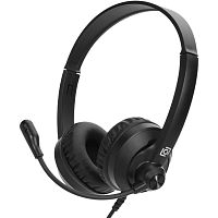1900379 Наушники с микрофоном Оклик HS-M500 черный 1.8м накладные оголовье (1900379)