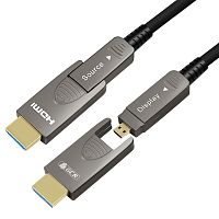 GCR-57754 GCR AOC Кабель 100.0m оптический HDMI 2.0 4K 60Гц, съемный HDMI + Micro HDMI, GCR-57754