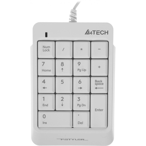 FK13PWHITE Числовой блок A4Tech Fstyler FK13P белый USB slim для ноутбука (FK13P WHITE) FK13PWHITE Числовой блок A4Tech Fstyler FK13P белый USB slim для ноутбука (FK13P WHITE)