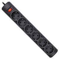 99495 Сетевой фильтр Defender DFS 153 3 м, черный, 6 розеток/ Surge Protector Defender DFS 153 3m, black, 6 outlets