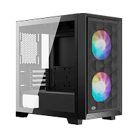 C3D310BKARGB Корпус без блока питания/ Case PCCooler C3D310 BK ARGB, Mini-Tower, TG, Mesh, 2x120mm ARGB, 2xUSB-A 3.0, mATX, mITX Black