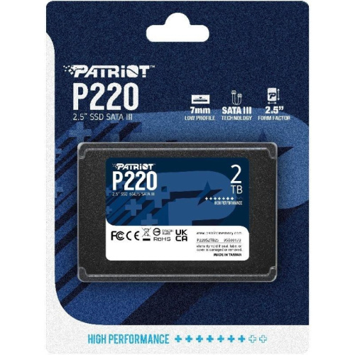 P220S2TB25 Твердотельный накопитель Patriot SATA-III 2TB P220S2TB25 P220 2.5" [P220S2TB25] фото 5