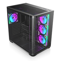 0R20B00255 Корпус без блока питания/ Case Raijintek ATREUS BT4, Midi-Tower, TG, 4x120mm ARGB, 2xUSB-A 3.0 + 1xUSB Type-C , E-ATX, ATX, mATX, mITX Black