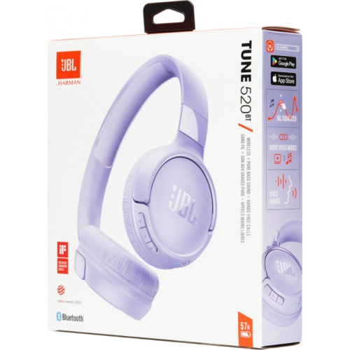 JBLT520BTPUR Гарнитура накладные JBL Tune 520BT фиолетовый беспроводные bluetooth оголовье (JBLT520BTPUR) фото 16 JBLT520BTPUR Гарнитура накладные JBL Tune 520BT фиолетовый беспроводные bluetooth оголовье (JBLT520BTPUR) фото 16