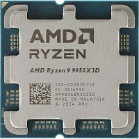 100-000000719 Центральный Процессор AMD RYZEN 9 9950X3D OEM (Granite Ridge, 4nm, C16/T32, Base 4,3GHz, Turbo 5,7GHz, GPU Radeon Graphics, L3 128Mb, TDP 170W, SAM5)