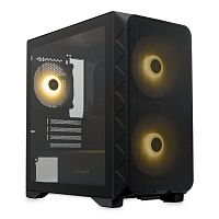 M321-TGBK-ARGB Корпус без блока питания/ Case HSPD M321, Mesh Mini-tower, Black, slide TG, 0.45 SPCC, 2x140mm ARGB (M11-140)+1x120mm ARGB (M11-120) mATX, mITX 160/340/184mm 2x2.5", 2x3.5", 4xPCI 2xUSB-A 3.0, 1xUSB-A 1.0 390x200x385mm