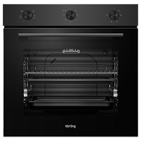 OKB1421CN Электрический духовой шкаф KORTING/ Электрический духовой шкаф KORTING, 60 см, Spectrum, AirFry, 50-250 градусов, объем 72 л, поворотное управление, утапливаемые регуляторы, 6 режимов, телескопические направляющие (на 1 уровень), механический та