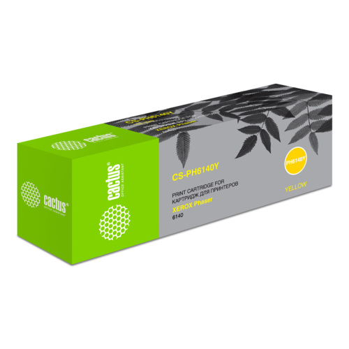 -/ Картридж лазерный Cactus CS-PH6140Y 106R01483 желтый (2000стр.) для Xerox Phaser 6140 фото 2 -/ Картридж лазерный Cactus CS-PH6140Y 106R01483 желтый (2000стр.) для Xerox Phaser 6140 фото 2