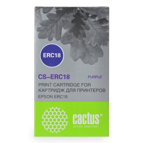 CS-ERC18 -/ Картридж матричный Cactus CS-ERC18 фиолетовый для Epson ERC 18/ER4615-R CS-ERC18 -/ Картридж матричный Cactus CS-ERC18 фиолетовый для Epson ERC 18/ER4615-R