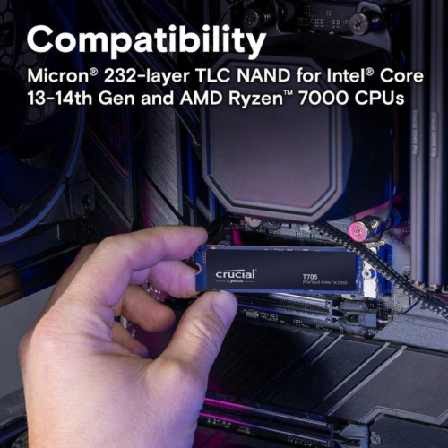 CT2000T705SSD3 Твердотельный накопитель Crucial T705 2TB PCIe Gen5 NVMe M.2 SSD CT2000T705SSD3 фото 6 CT2000T705SSD3 Твердотельный накопитель Crucial T705 2TB PCIe Gen5 NVMe M.2 SSD CT2000T705SSD3 фото 6