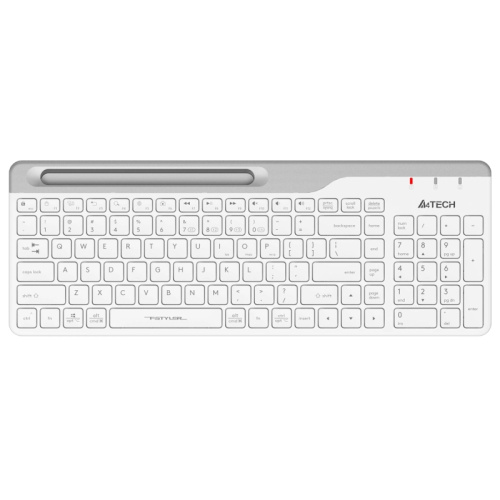FBK25WHITE Клавиатура A4Tech Fstyler FBK25 белый/серый USB беспроводная BT/Radio slim Multimedia FBK25WHITE Клавиатура A4Tech Fstyler FBK25 белый/серый USB беспроводная BT/Radio slim Multimedia
